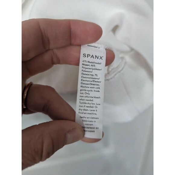 Spanx AirEssentials 1/2 Zip Sweatshirt women's 1X white boxy oversized layering - Picture 7 of 8